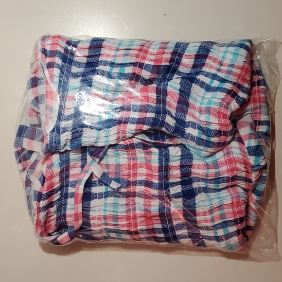 ❤️NWT VINTAGE TORRID PEPLUM SHOULDER TIES - CRINKLE GAUZE PLAID CAMI - PLUS SIZE - Picture 3 of 13